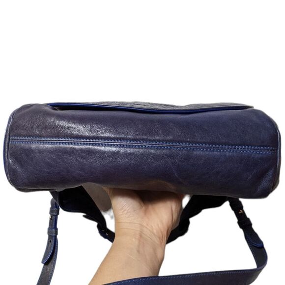 ROBERTO CAVALLI Croc Leather Flap Shoulder Bag - Picture 6 of 9